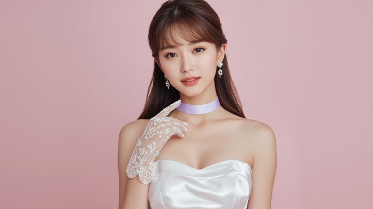 A cute south korean AI model with high estrogen levels