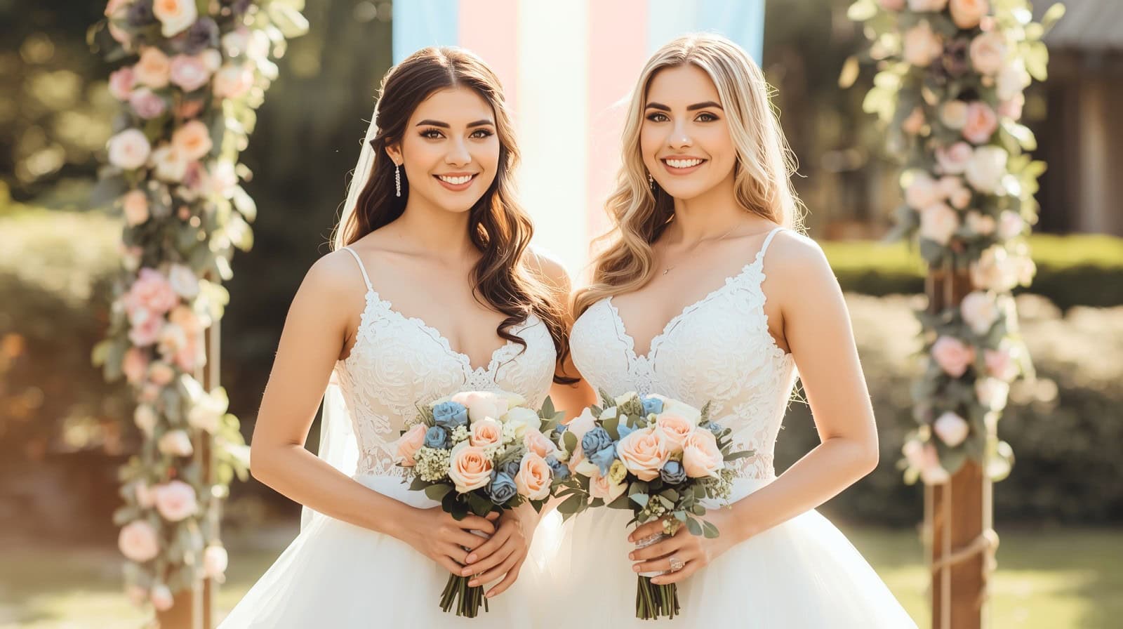 A beautiful trans married couple wedding