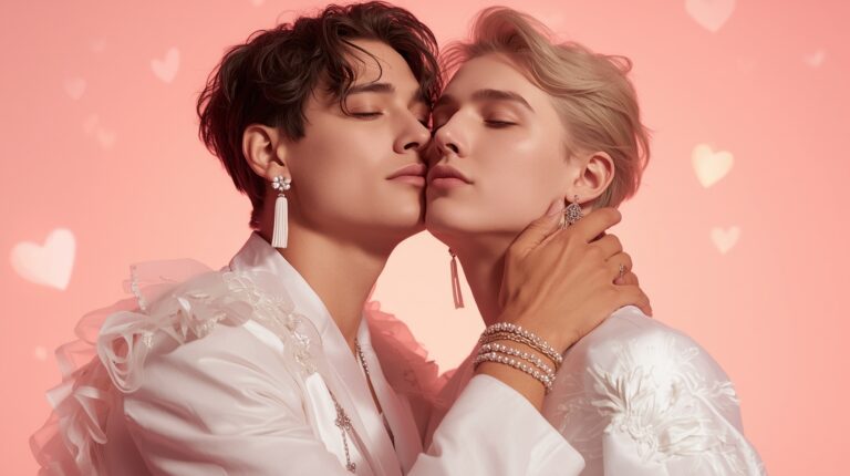 Two Cute Gay couples loving each other and proving love is love