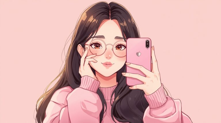 beautiful AI model clicking pic for instagram